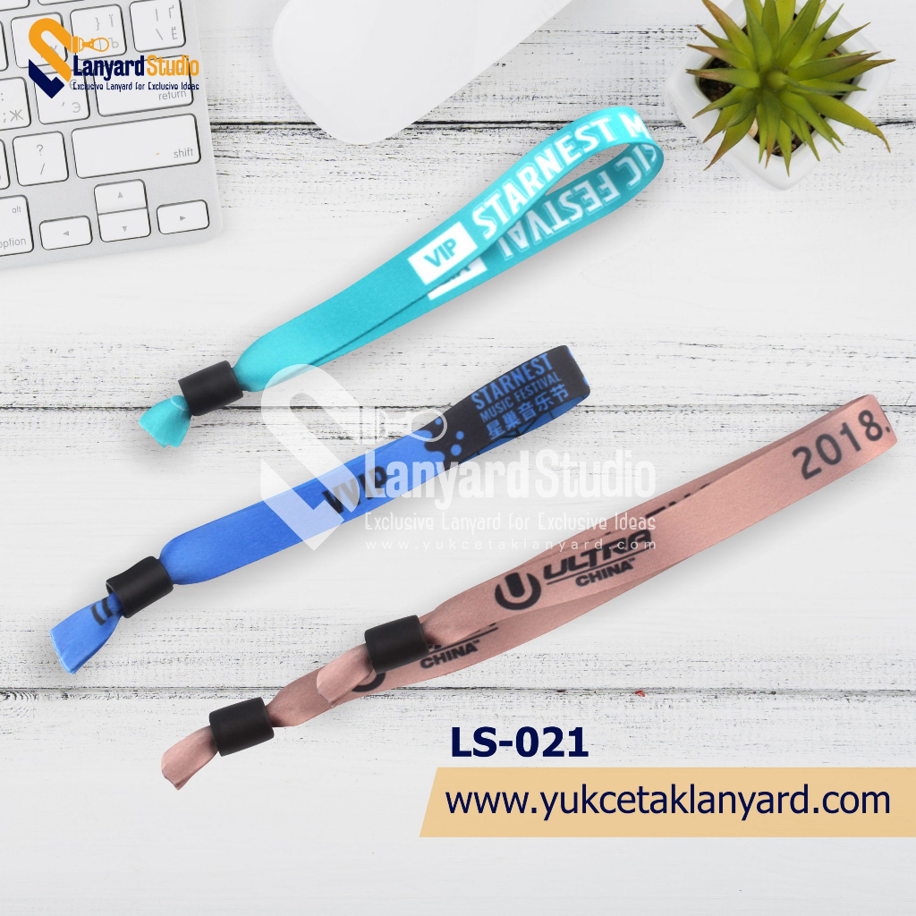 

Custom Tiket Gelang Konser Lanyard Wristband 1,5 cm dan 2 cm Tanpa PVC