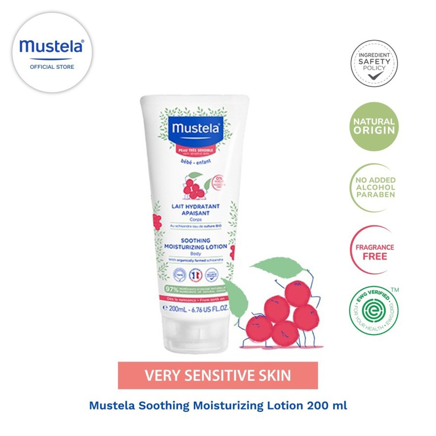 Mustela Soothing Moisturizing Lotion 200 ml - Lotion Bayi Kulit Sensitif