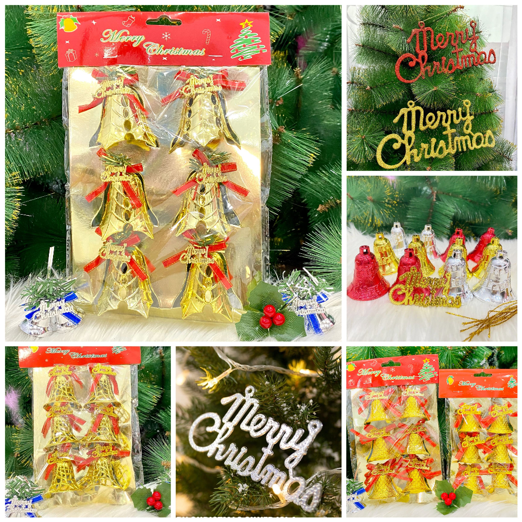 Aksesoris Hiasan Gantungan Pohon Natal | Ornamen Lonceng Santa Claus Salju Dekorasi Merry Christmass