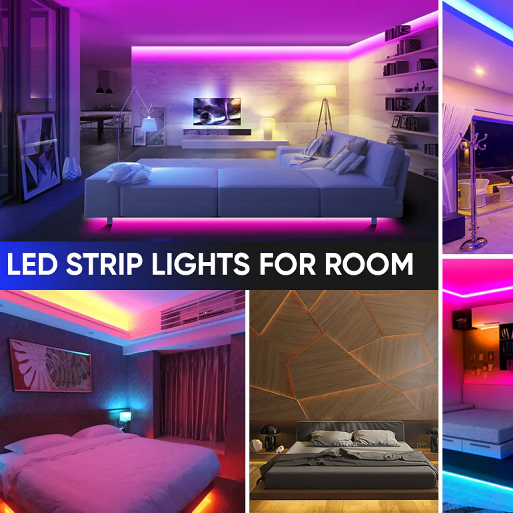 Lampu LED strip pita flexible smd 3528 / 2835 ip33 ip20 ip22 ip33 nonwaterproof 12v 12 volt 5 meter 5m 60 led 120 led 300 led 600 led mata kecil indoor lampu led strip tape tempel dekorasi kamar ruangan hias putih warm natural white biru merah hijau 4000K