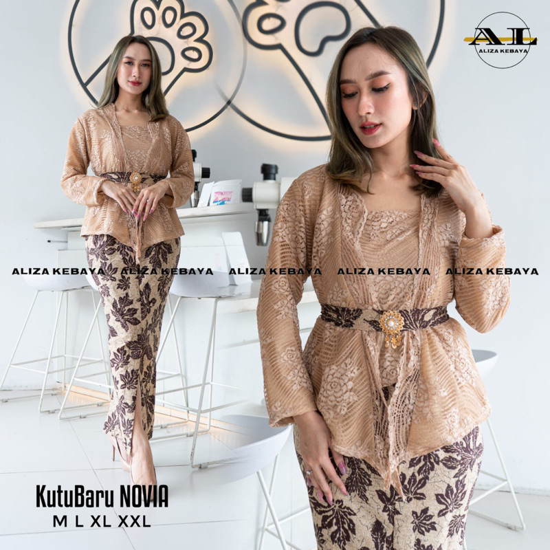 Kebaya Modern / Kebaya Kutu Baru Novia  / Kebaya Wisuda / Kebaya Pendek / Kebaya Natal / Kebaya Pesta / Kebaya Brukat