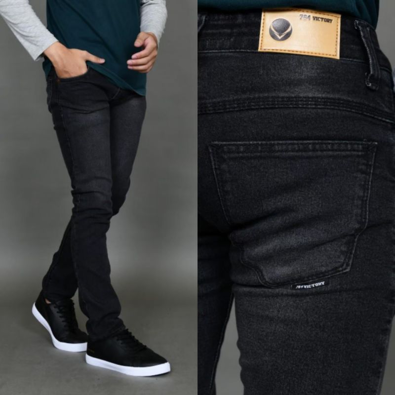 BISA BAYAR DI TEMPAT CELANA JEANS PRIA STRECTH - CELANA JEANS PRIA VICTORY 874 ORIGINAL