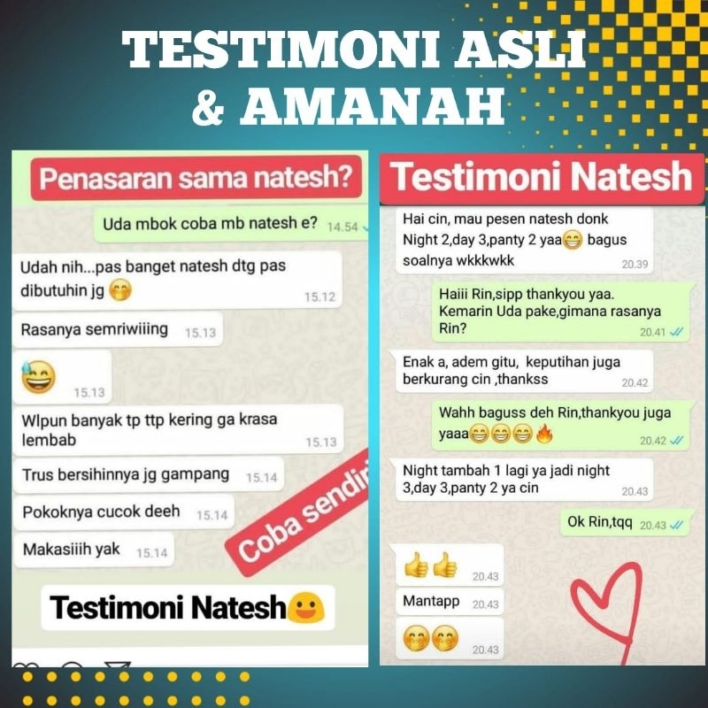 Natesh Pembalut (Promo Hemat 5 Pack ) Natesh Day Natesh Night Natesh Pantyliner Natesh Extra Long Original KK indonesia