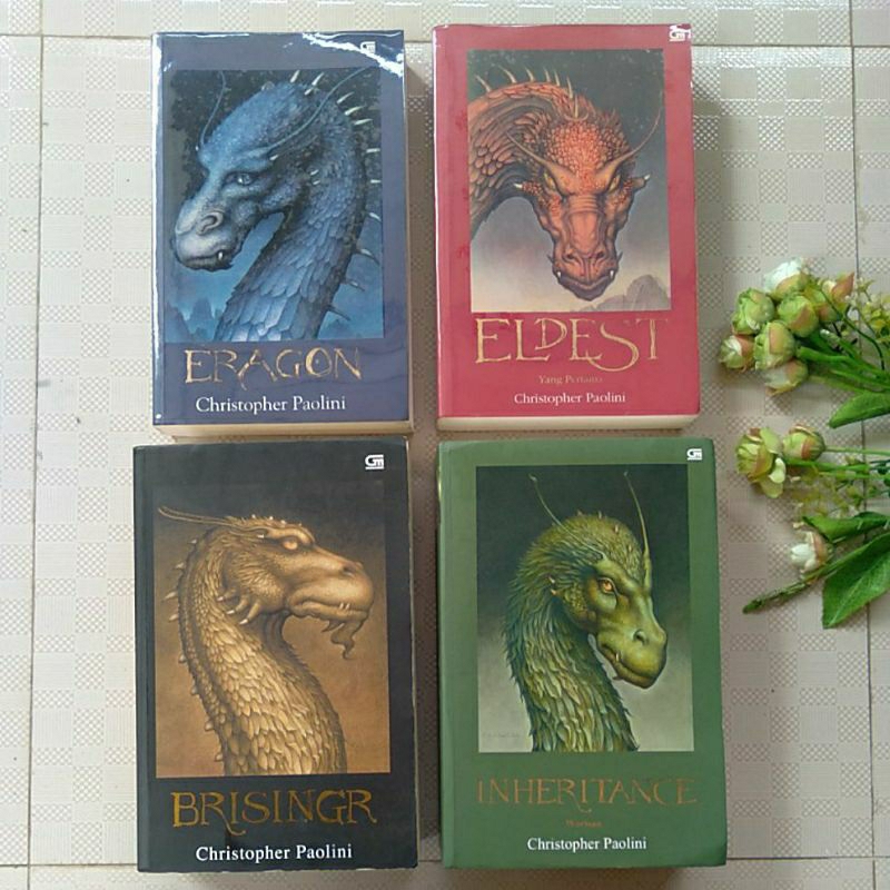 novel original christopher paolini set tamat 1-4 komplit eragon brisingr inheritance eldest