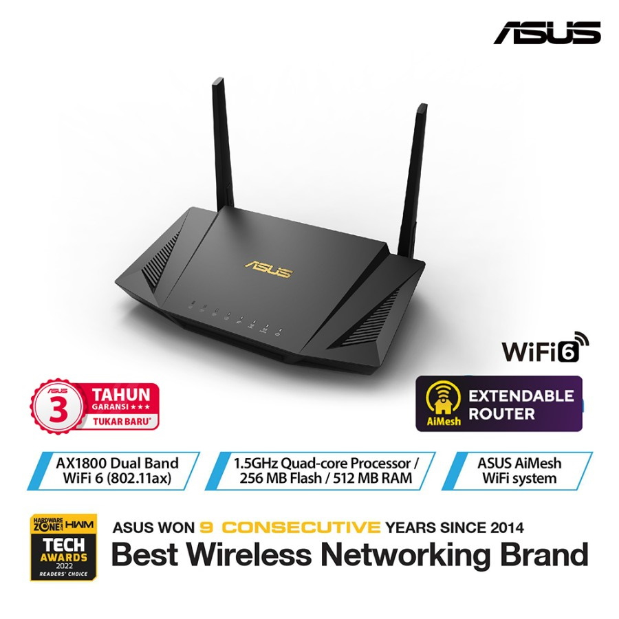 Asus RT-AX56U | AX1800 Dual Band WiFi 6 (802.11ax)