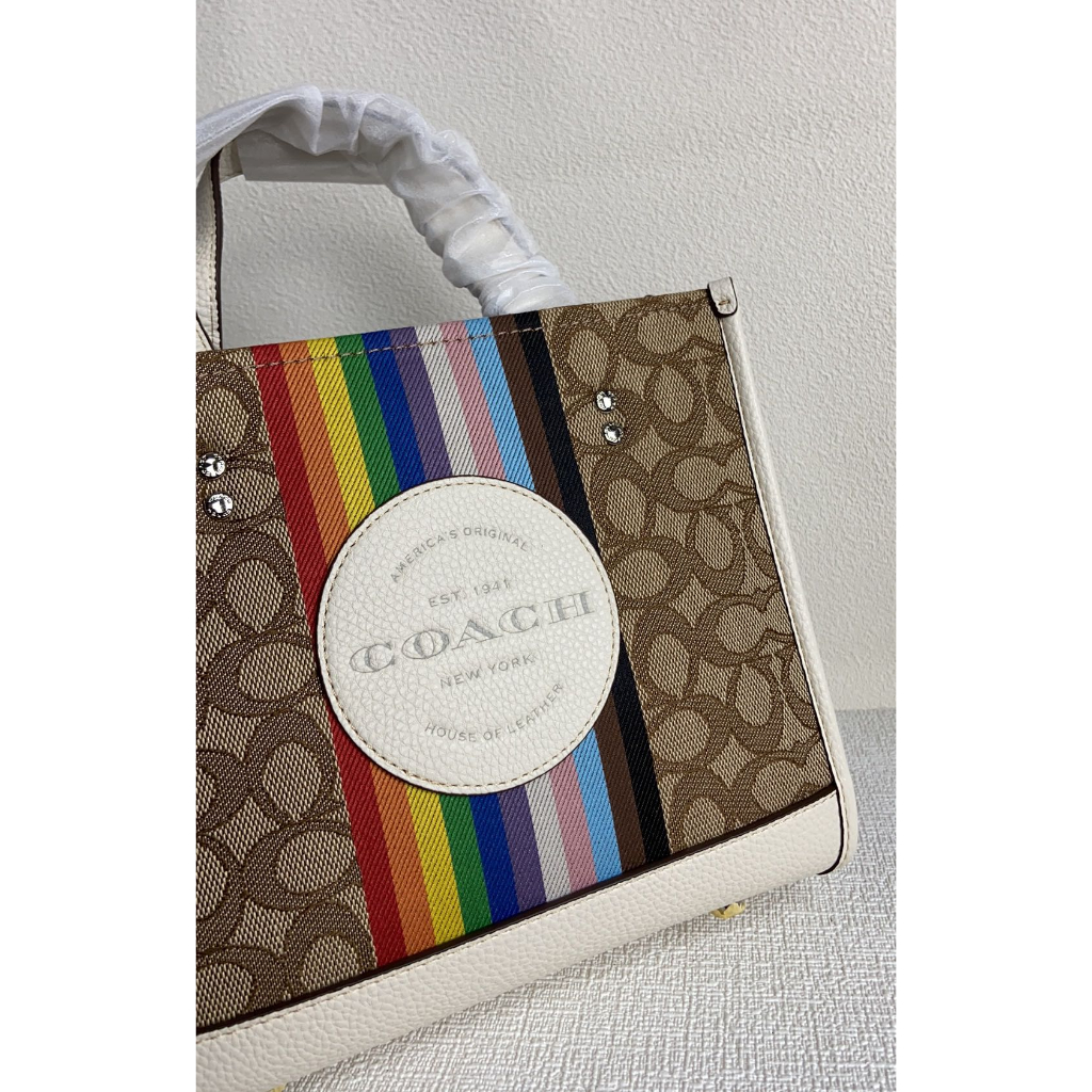 Coach Original CJ576 578 Dempsey22/30 Rainbow Tote Bag Handbag Shoulder Bag Crossbody Bag  ttb 576