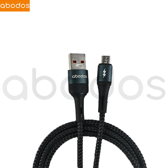 Abodos Nylon Braided Kabel Data Berteknologi Pintar &amp; Pengisian Cepat 6A/100 W