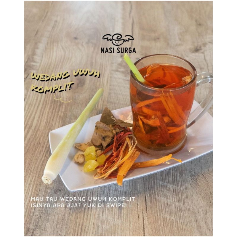 Wedang Uwuh Rempah Premium Asli Gula batu (isi 10pcs)