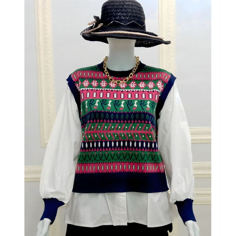 Blouse Wanita, Blouse Korea, Blouse Katun Silk Mix Rajut , Atasan Wanita Import , Baju Wanita, Busui