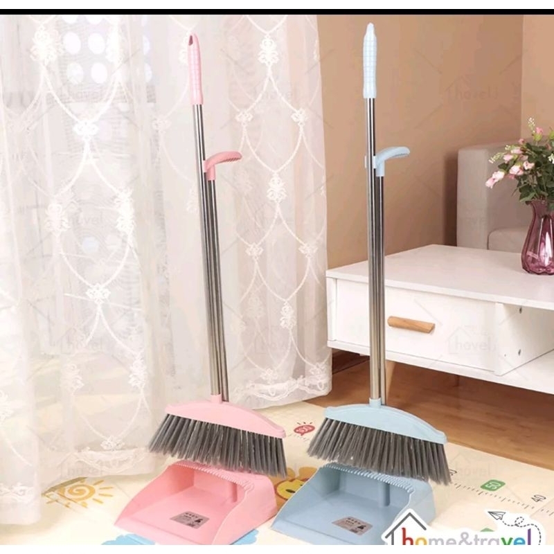 1 set sapu pengki sekop sampah dustpan with broom set sapu lantai