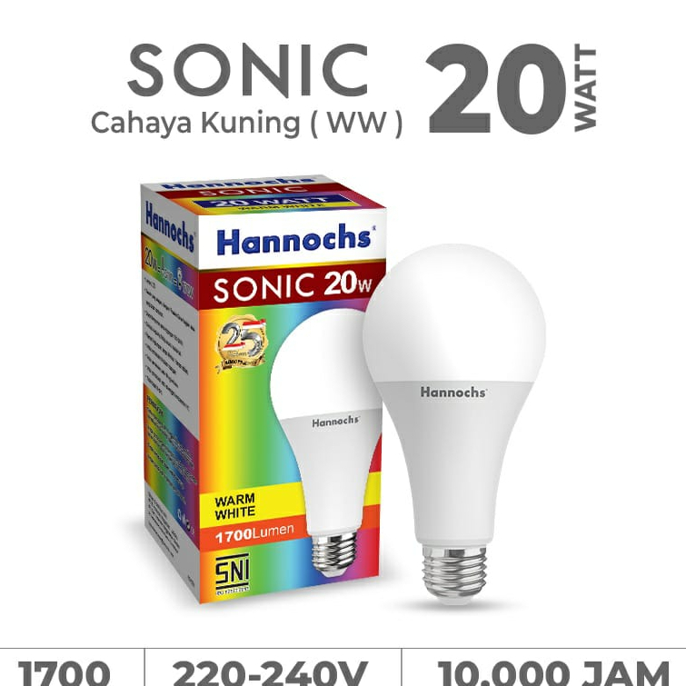 (JB99) Hannochs Lampu LED Sonic 20 Watt - Cahaya Kuning
