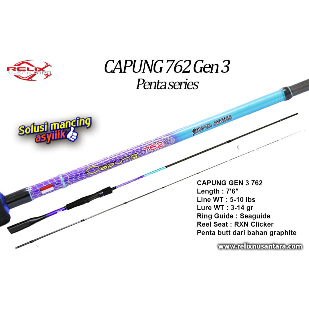 Rod SPINNING CAPUNG GEN 3 PENTA SERIES