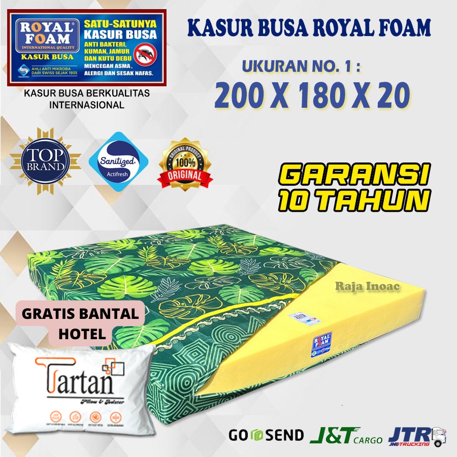 Kasur Busa ROYAL FOAM NO 1 Ukuran 200X180X20 cm Garansi 10 Tahun Anti Kempes - Raja Inoac