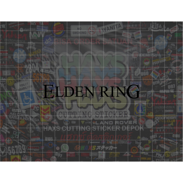 Cutting Sticker Elden Ring Ukuran 8 cm Untuk Motor Mobil