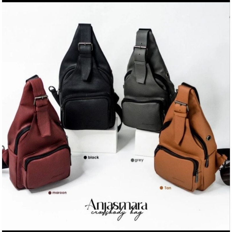 MOONZAYA TAS SELEMPANG COWOK PRIA ADA RESLETING