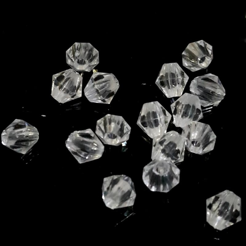 350 butir (25gr) Mote Diamond 6mm Bening Transparan Clear