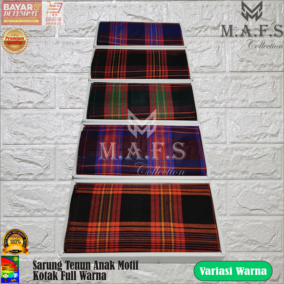 SARUNG ANAK MOTIF KOTAK NEW FULL WARNA ALBAHRAIN