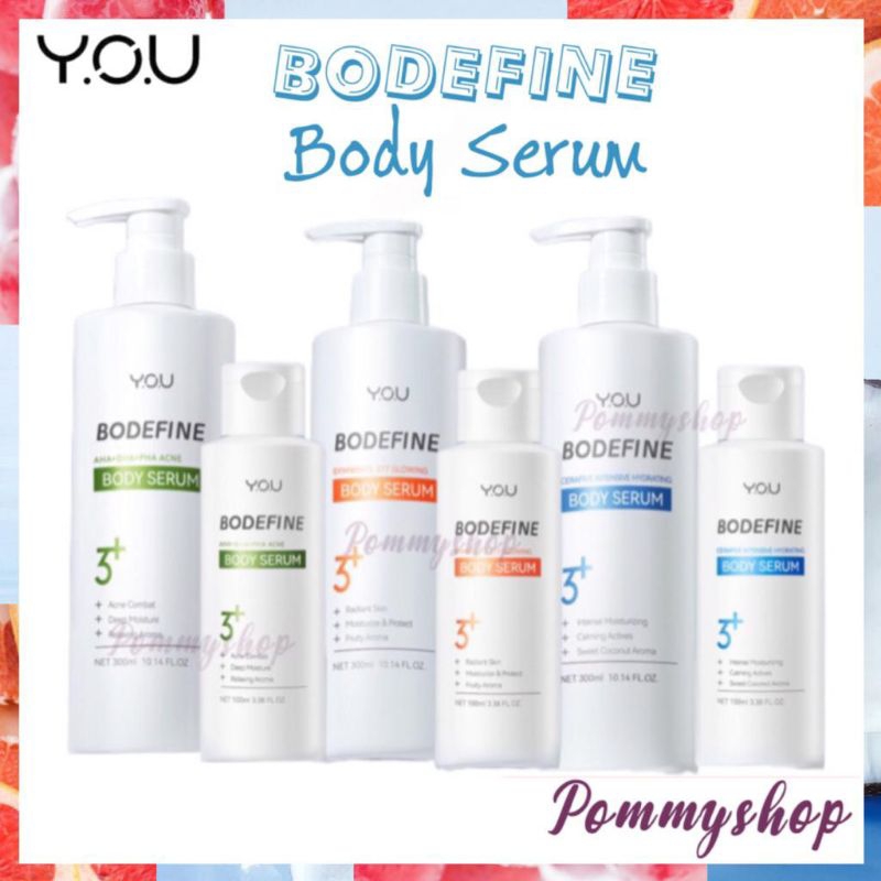 You Bodefine Body Serum Series 300ml | Cerafive Intensive Hydrating Body Serum | AHA+BHA+PHA Acne Body Serum | Symwhite 377 Glowing Body Serum