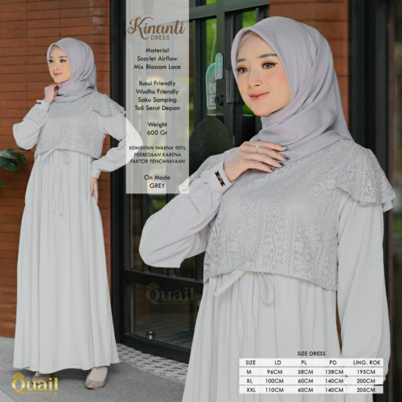 KINANTI DRESS QUAIL_by Quail Hijab