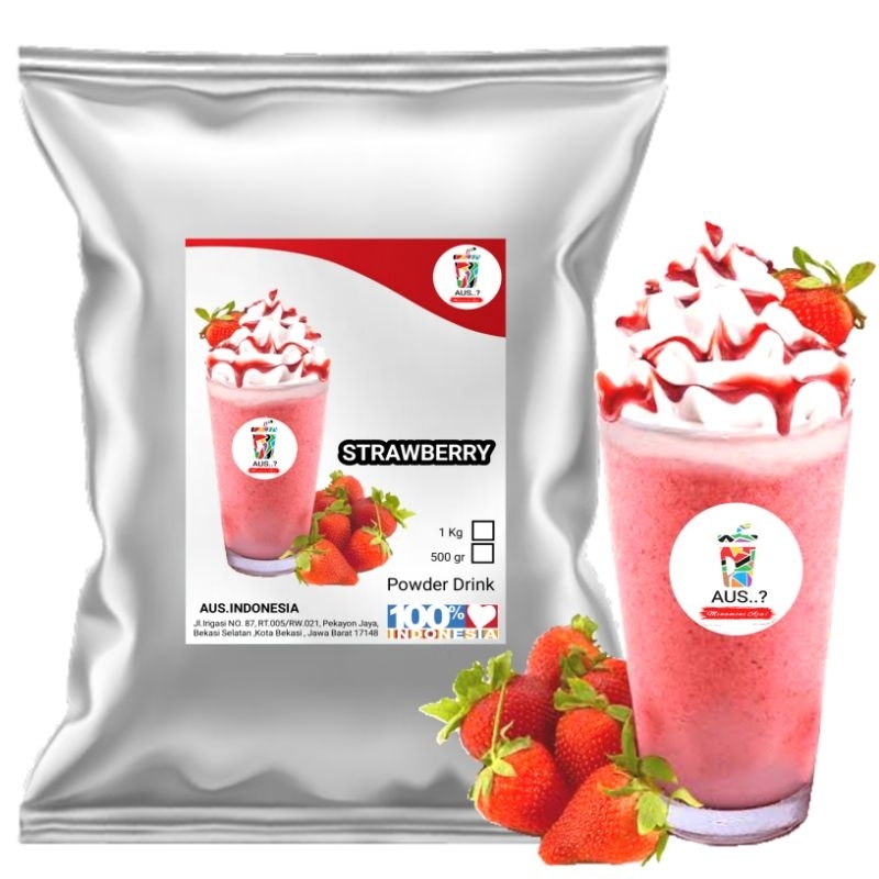

Srawberry bubuk minuman 1kg - Stawberry powder 1kg - Bubuk Strawberry 1 kg