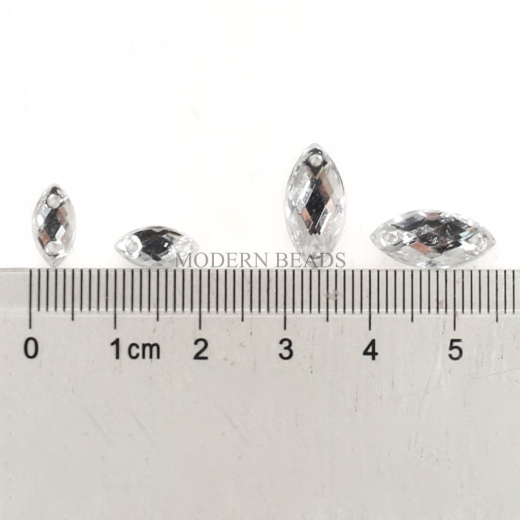 [KANTONG] Payet / Diamond Kristal Akrilik / Acrylic Putih Grade A Mata 5x10mm , 7x15mm