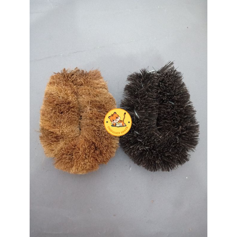 SIKAT HITAM COKLAT BANGKA - SIKAT LANTAI IJUK OVAL ASLI  / BU SOT / SIKAT SABUT KELAPA ASLI BANGKA