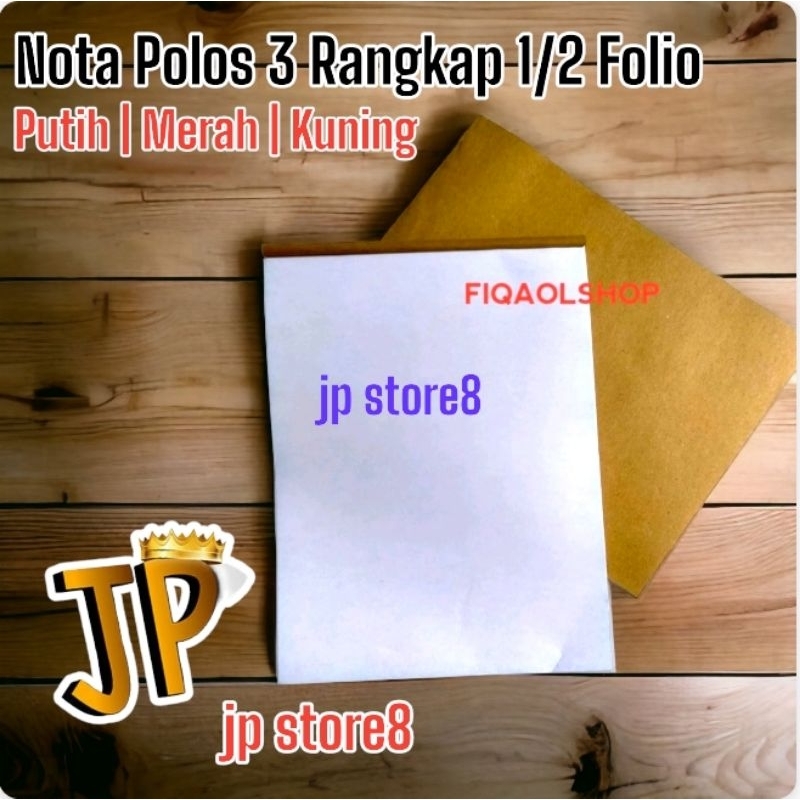 

nota rangkap 3 polos kosongan ncr 1/2 folio