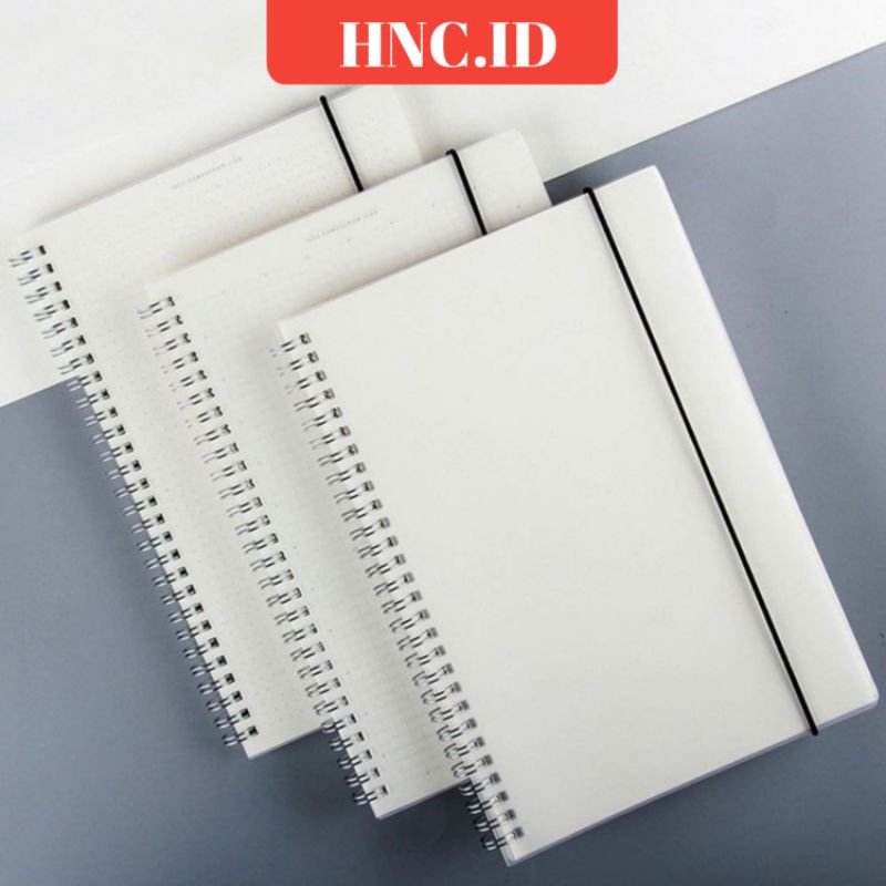 

Notebook Diary Agenda Buku Tulis Spiral A5 Hard Cover /Notebook Cover Mika Transparan