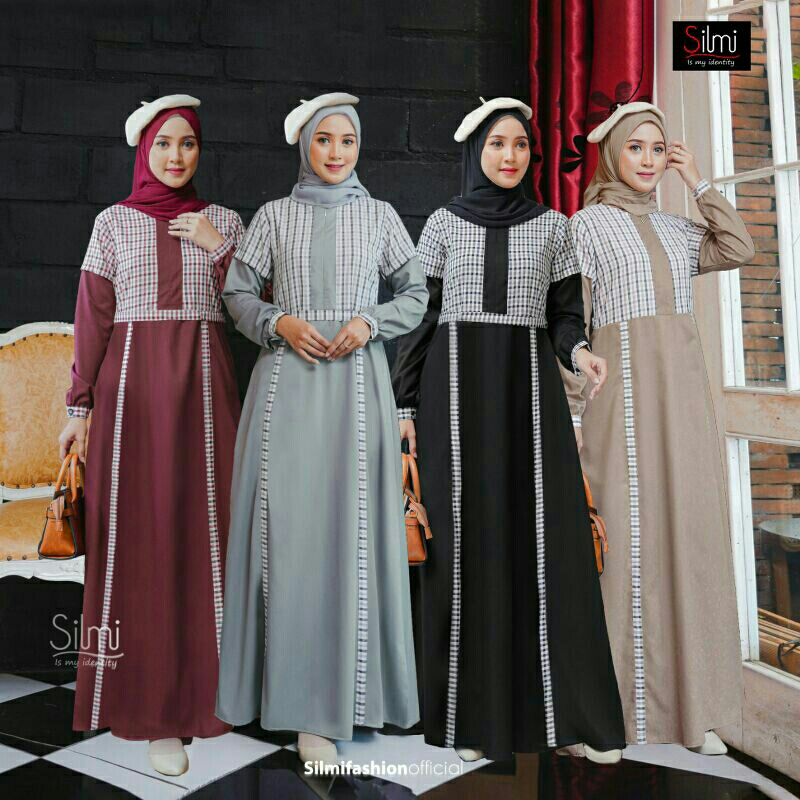 GAMIS KATUN WANITA LOLY DRESS ORIGINAL SILMI FASHION BAJU BUSANA MUSLIM WANITA DEWASA BUSUI BAHAN CO