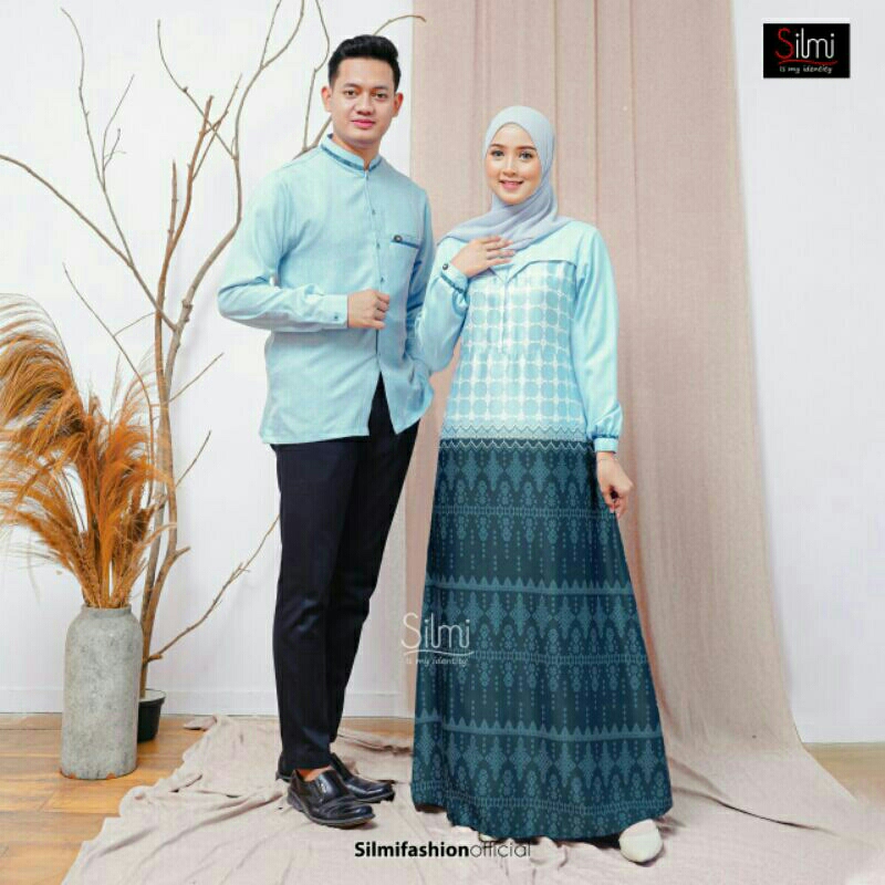 GAMIS SILK COUPLE IVAN INARA DRESS ORIGINAL SILMI FASHION BAJU BUSANA MUSLIM WANITA DEWASA BUSUI KOK