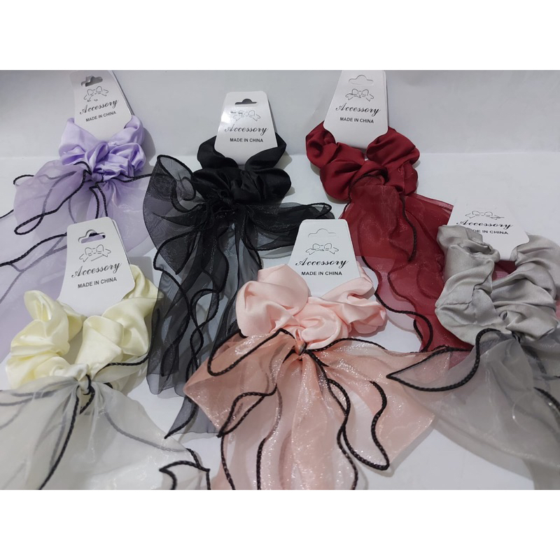 ikat rambut korea pita premium fashion