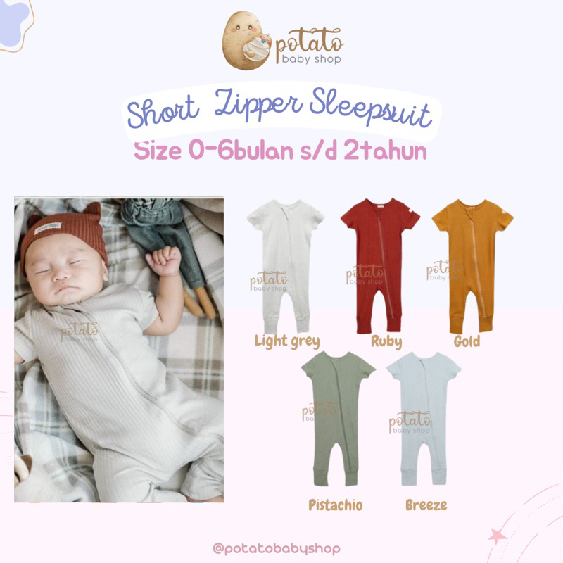 Bohopanna - Short Sleepsuit Zipper - Baju Anak- Boho