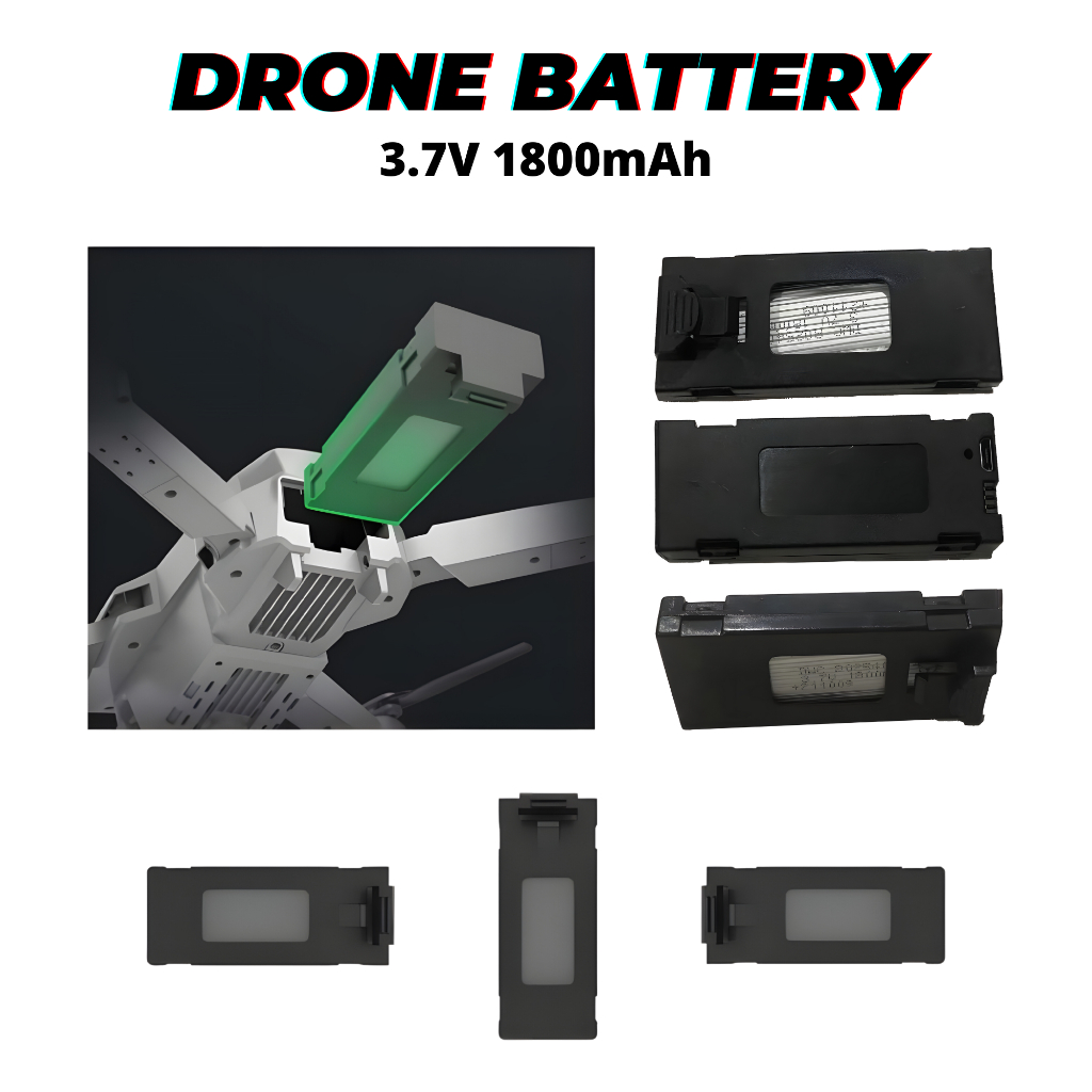 Battery Drone 3.7v 1800mAh Long Life Baterai Cadangan Tahan Lama