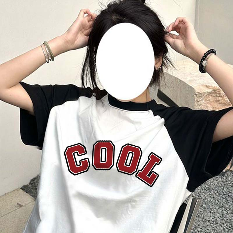 100% Katun Graphic Tee Korean Style Baju Wanita Letter Atasan Wanita Oversize Kaos Putih T-shirt