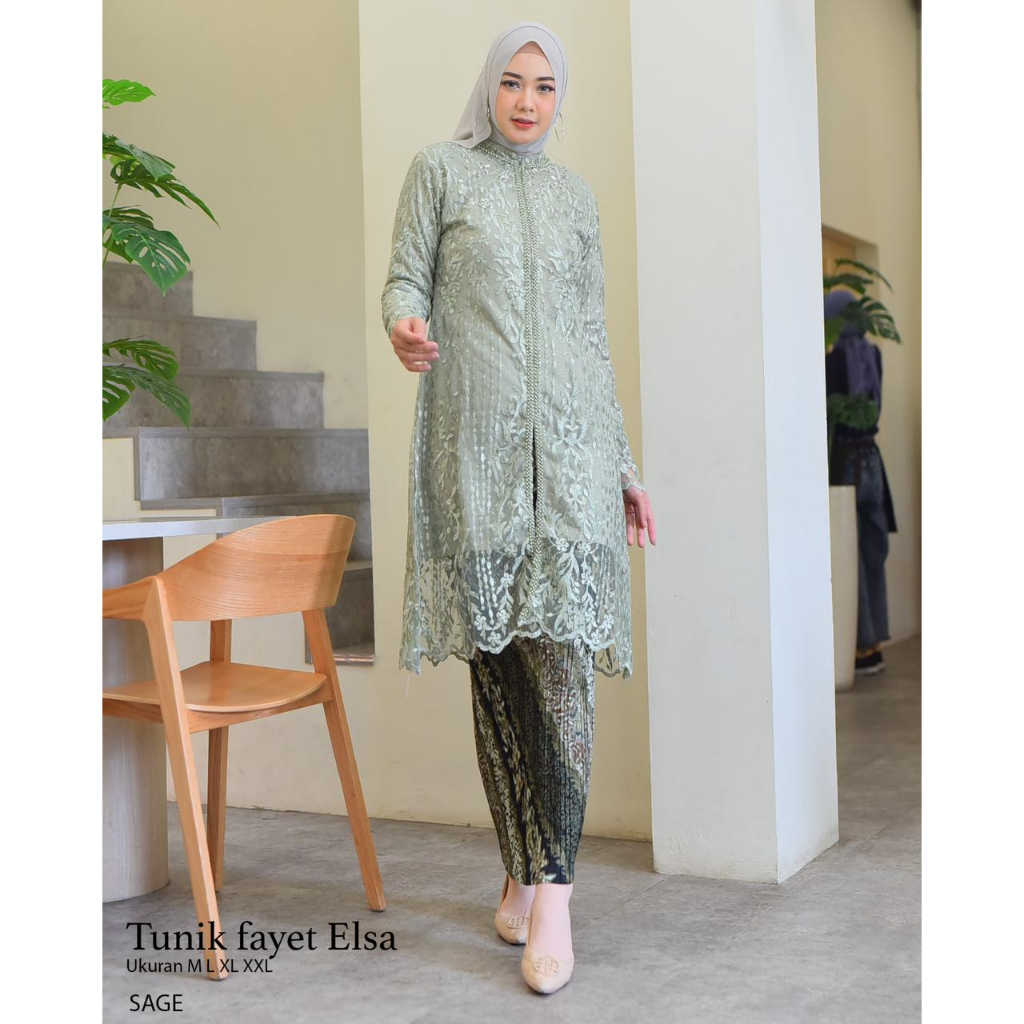 Tunik Payet Salsa / Kebaya Modern / Kebaya Kondangan Wisuda Pesta Bridesmaid Kekinian