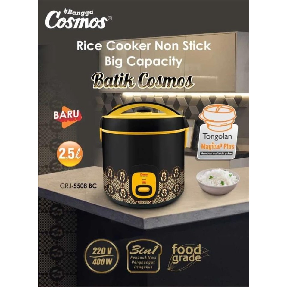 Magic Com Rice Cooker 2.5 L 2,5 Liter Cosmos CRJ-5508BC CRJ 5508BC