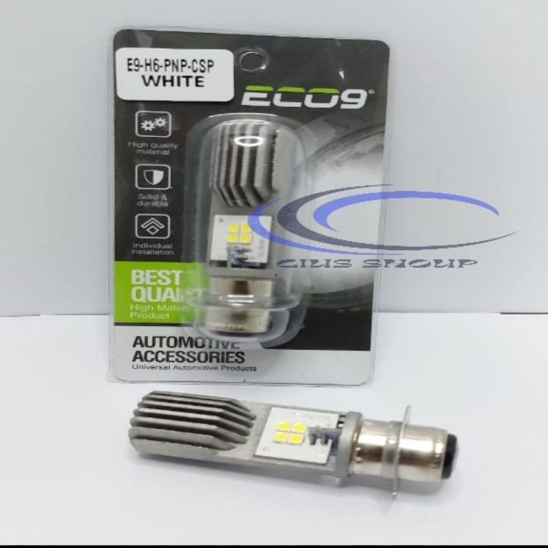 LAMPU UTAMA MOTOR H6 ECO9 NINE HI LOW PNP AC DC UNTUK MOTOR BEBEK DAN MATIC TANPA UBAH KELISTRIKAN