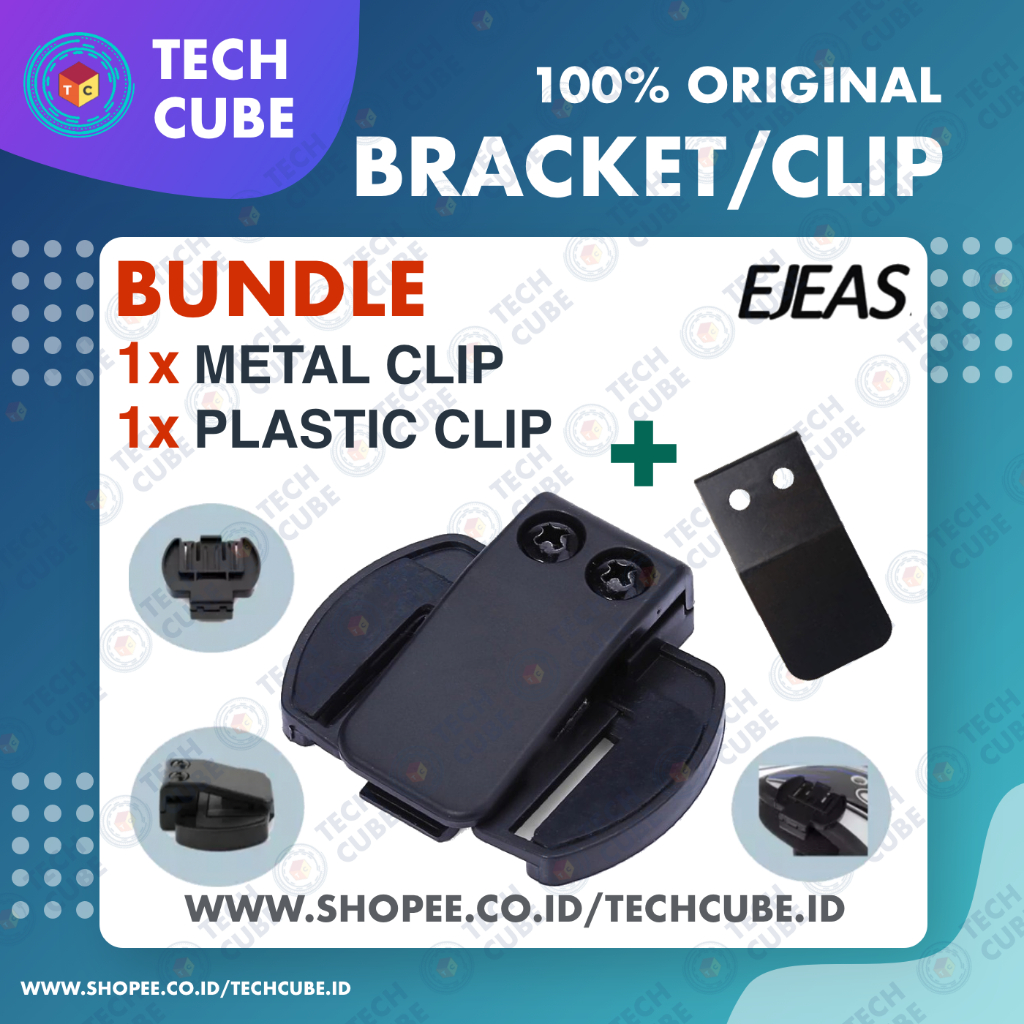 Bracket Penjepit Clip Clamp Pengganti Intercom Helm EJEAS V4 V6 PRO