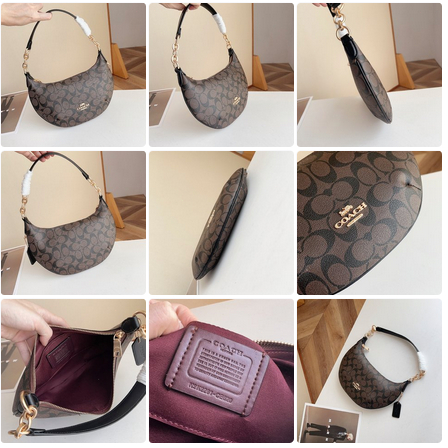 Coach Original CE620 Payton Moon Bag Old Flower Payton Hobo Crescent Bag Single Shoulder Bag Crossbody Bag Handbag  byb  620