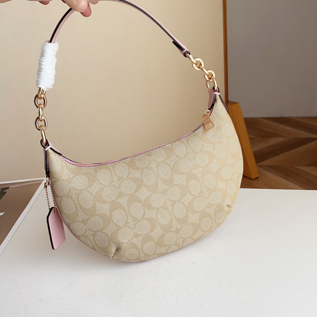 Coach Original CE620 Payton Moon Bag Old Flower Payton Hobo Crescent Bag Single Shoulder Bag Crossbody Bag Handbag  byb  620