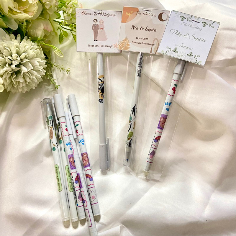 Souvenir Pulpen Karakter / Wedding /Aqiqah / Khitan / Tasyakuran