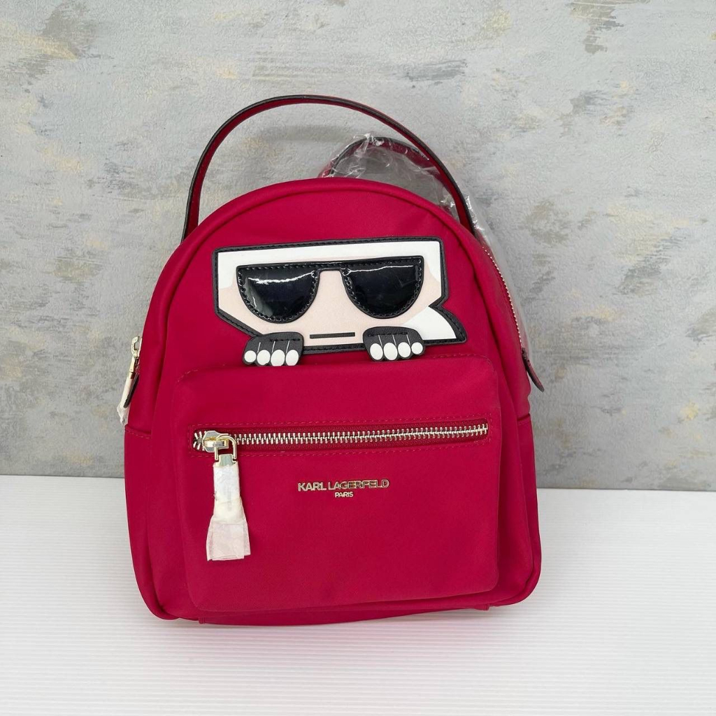 Karl Lagerfeld Small Backpack sz 22x24x11 Red