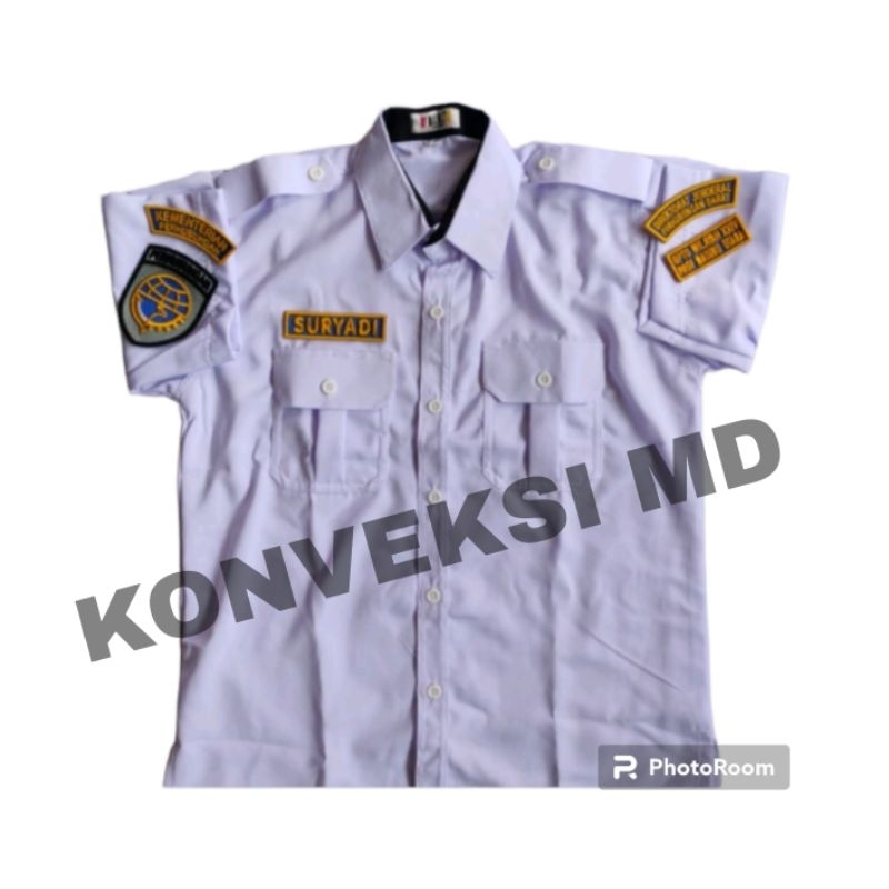 kemeja putih dishub lengan pendek/seragam putih dishub lengan pendek/kemeja pdh putih dishub lengan 