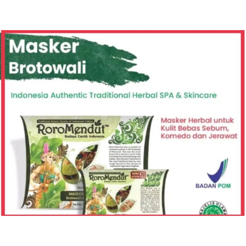 MASKER BROTOWALI BPOM Untuk Kulit Kusam Jerawat Berminyak Komedo