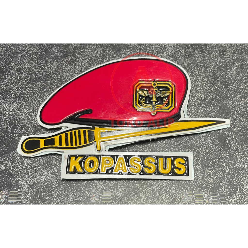 Sticker Kopassus Baret Piisau - Sticker Kopassus Stiker Kopassus Stiker Mobil