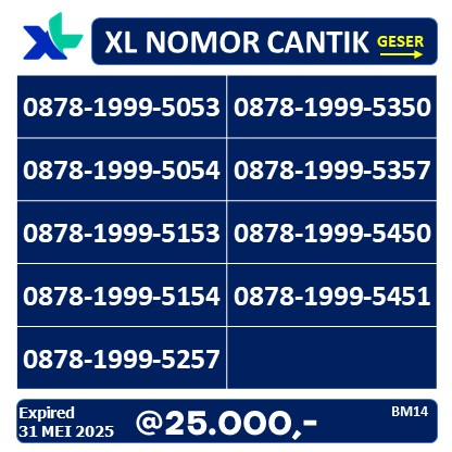 KARTU PERDANA NOMOR CANTIK XL