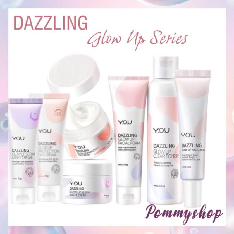 You Dazzling Glow Up Series Day Cream Night Cream Toner Facial Foam Body Cream Tone Up