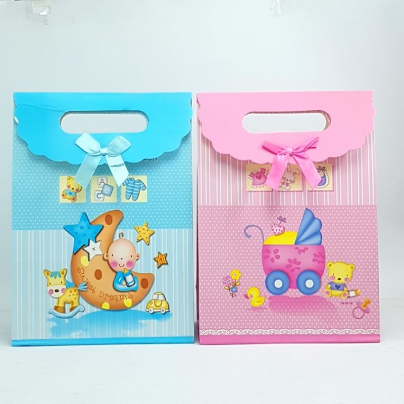 

Paper Bag Pita Tutup Sedang Motif Baby 2 / Kantong Kertas Bingkisan Hadiah