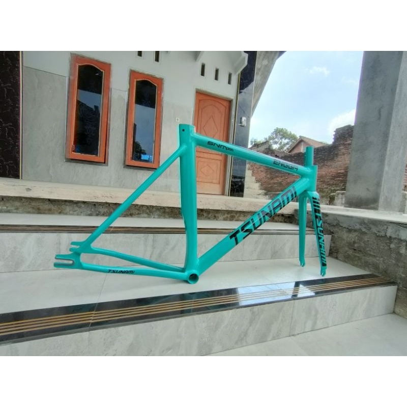 Frameset fixie Tsunami Snm 300 Hijau Toska
