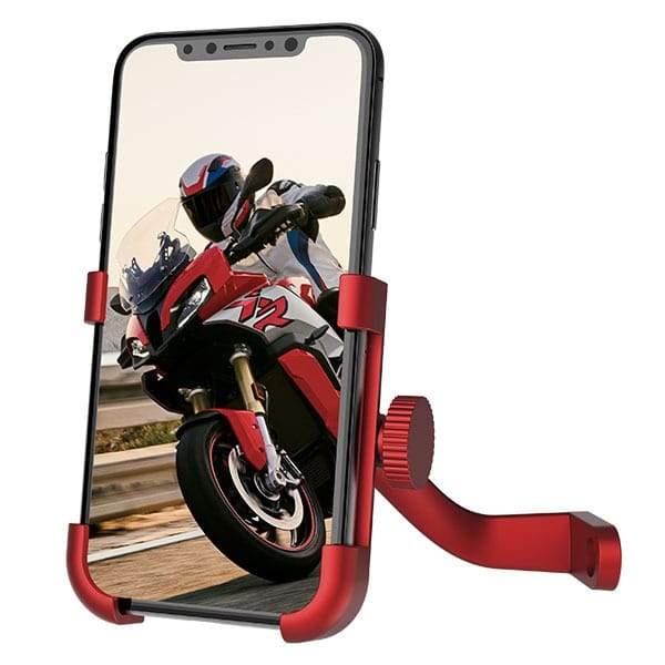 MINIGO LOG ON HOLDER LO-CRH35 (STANG MOTOR/SEPEDA) ALUMINIUM ALOY (FREE KUNCI L) FULL BESI DUDUKAN HP STAND HP